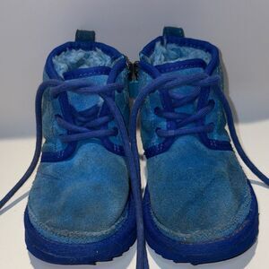 UGG Kids Blue Suede Boots